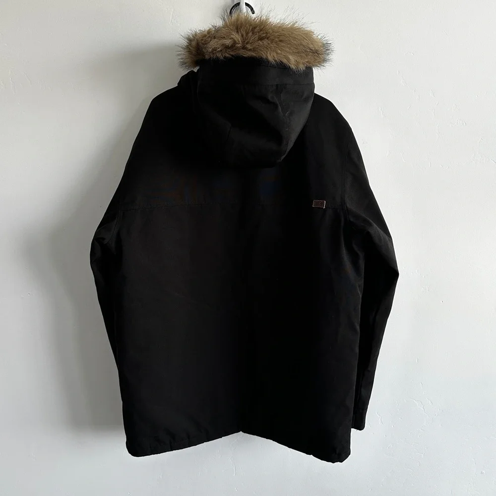 Billabong Men’s Olca Faux Fur Hood Heavyweight Black Jacket Size XL